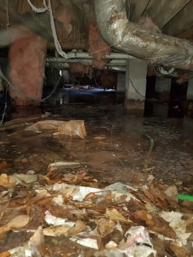 Crawl space flood assessment for Commercial Water Damage Restoration in Iowa City