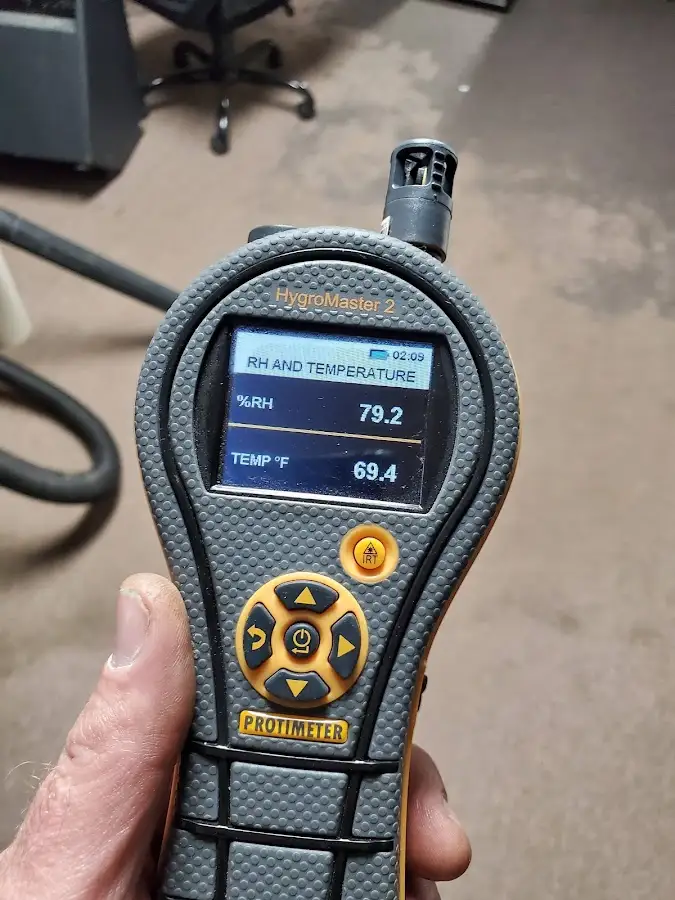 Moisture meter humidity assessment for Fire & Smoke Damage Restoration in Iowa City